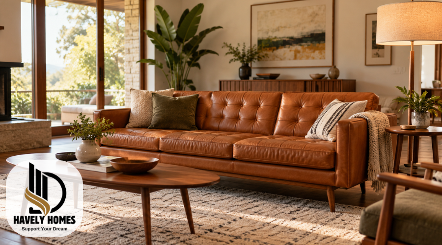 mid century modern couch