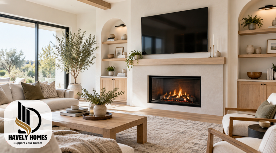 tv over fireplace